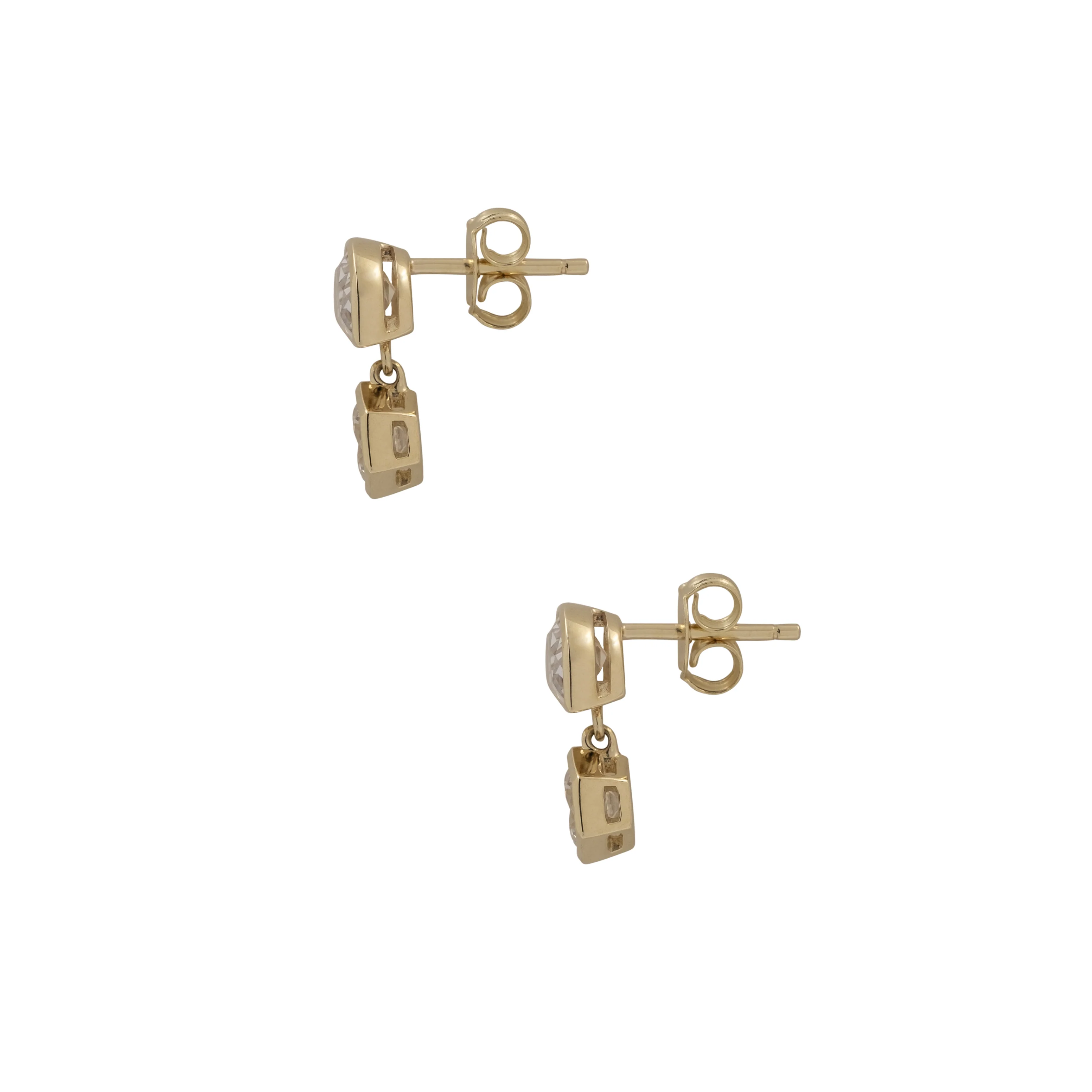 THE CRESCENT-ROUND DROP EARRINGS - Image 3