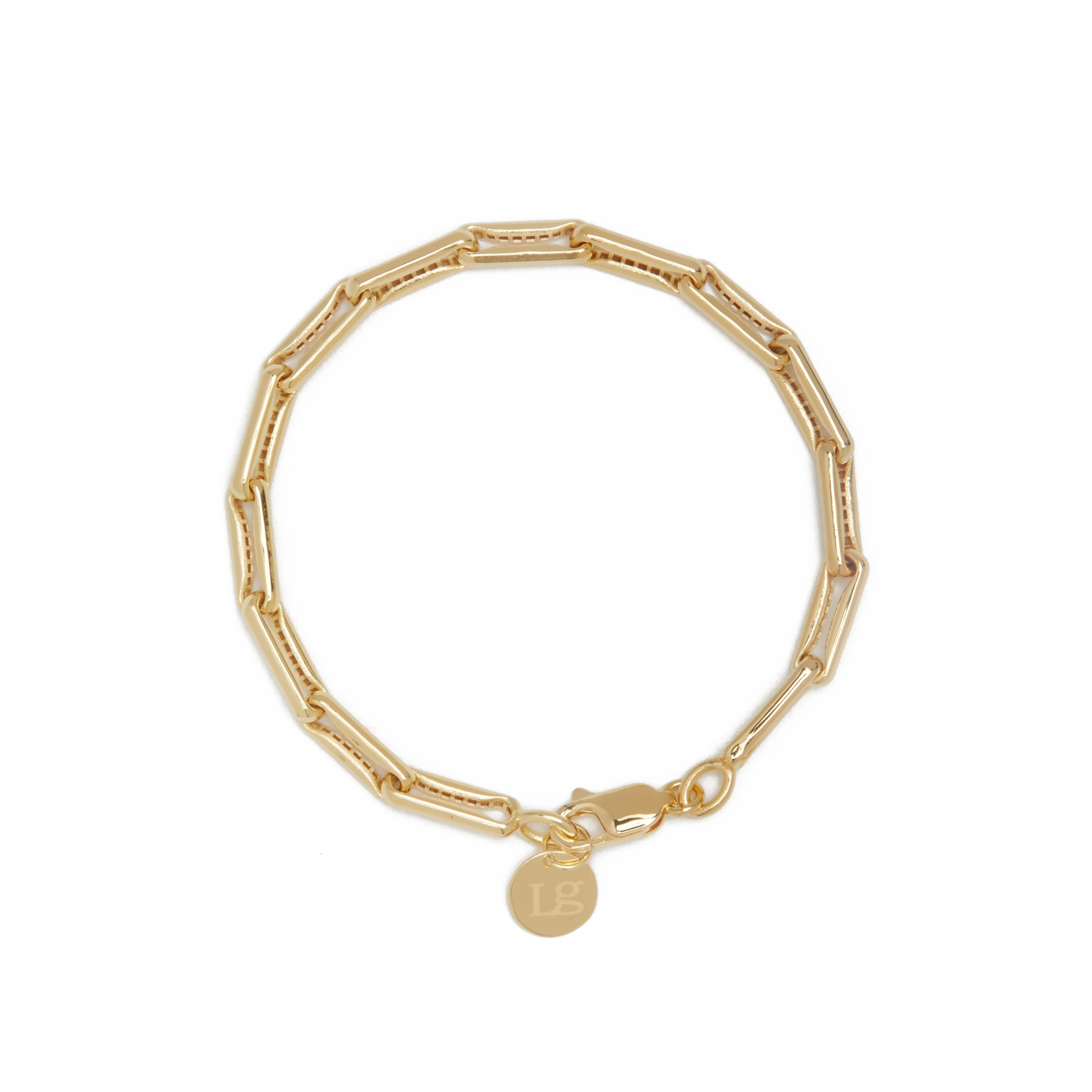 THE SMALL INDENTED PAPERCLIP BRACELET - Image 3