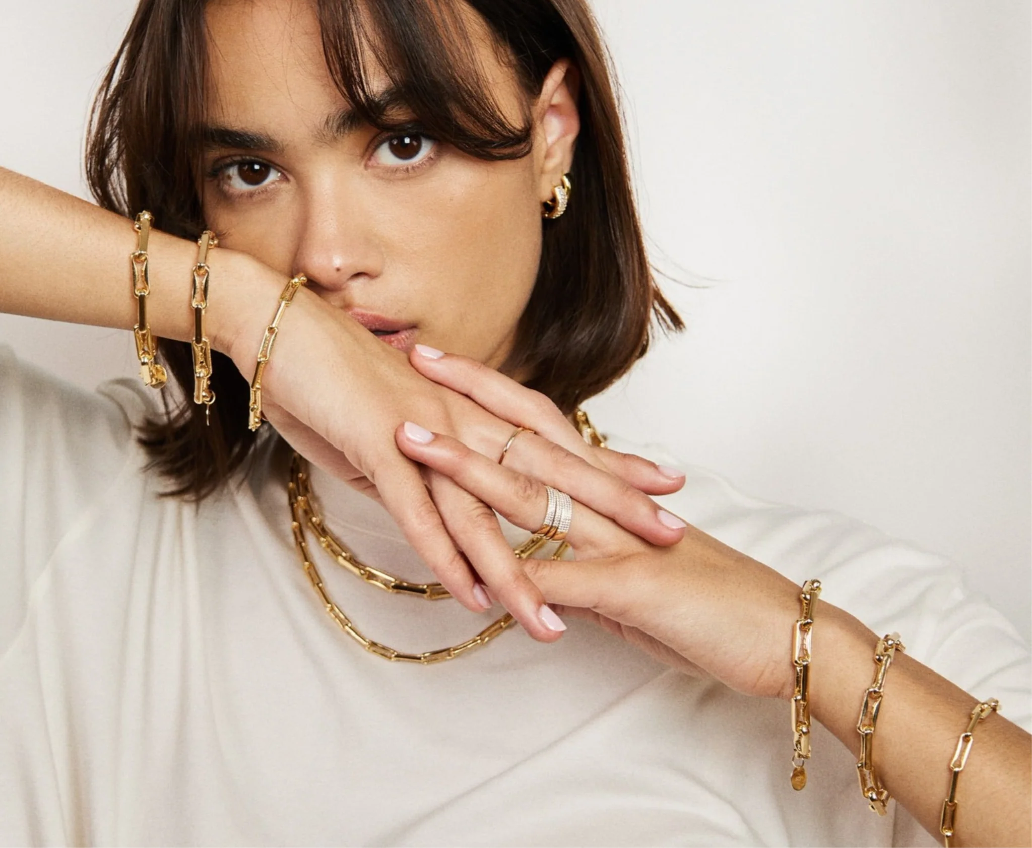 THE SMALL INDENTED PAPERCLIP BRACELET - Image 4
