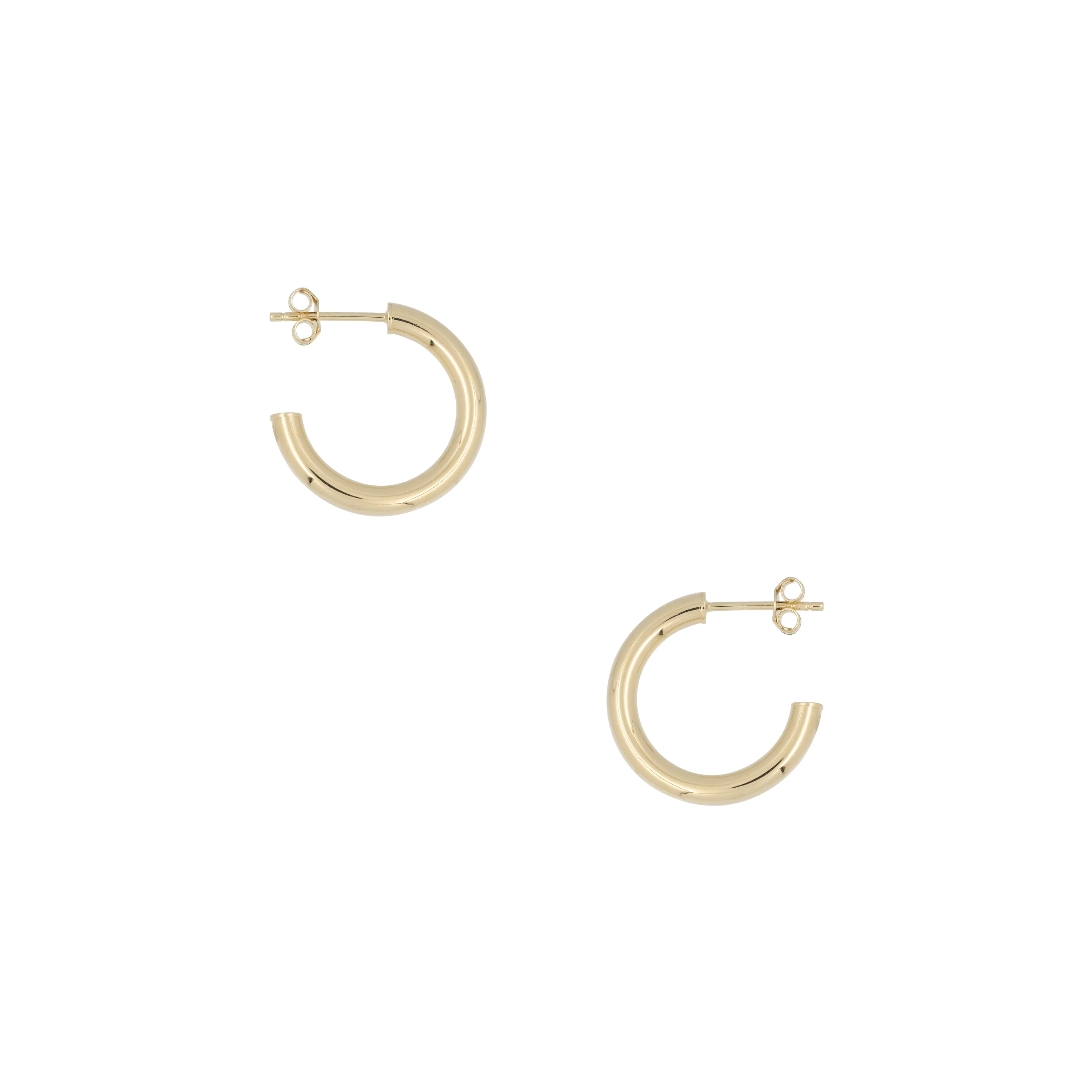 THE 14K 3MM TUBE HOOPS - Image 5