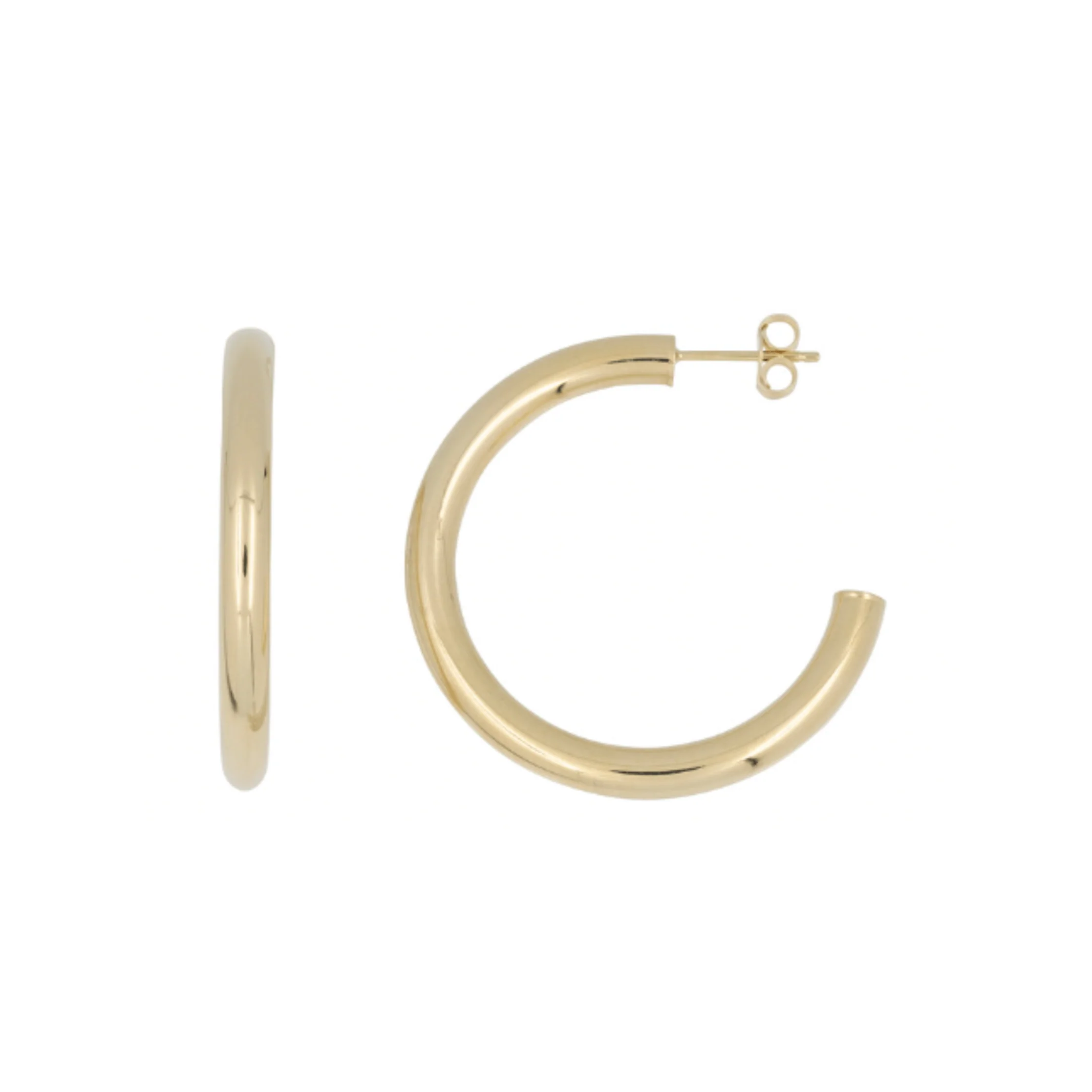 THE 14K 4MM TUBE HOOPS - Image 8