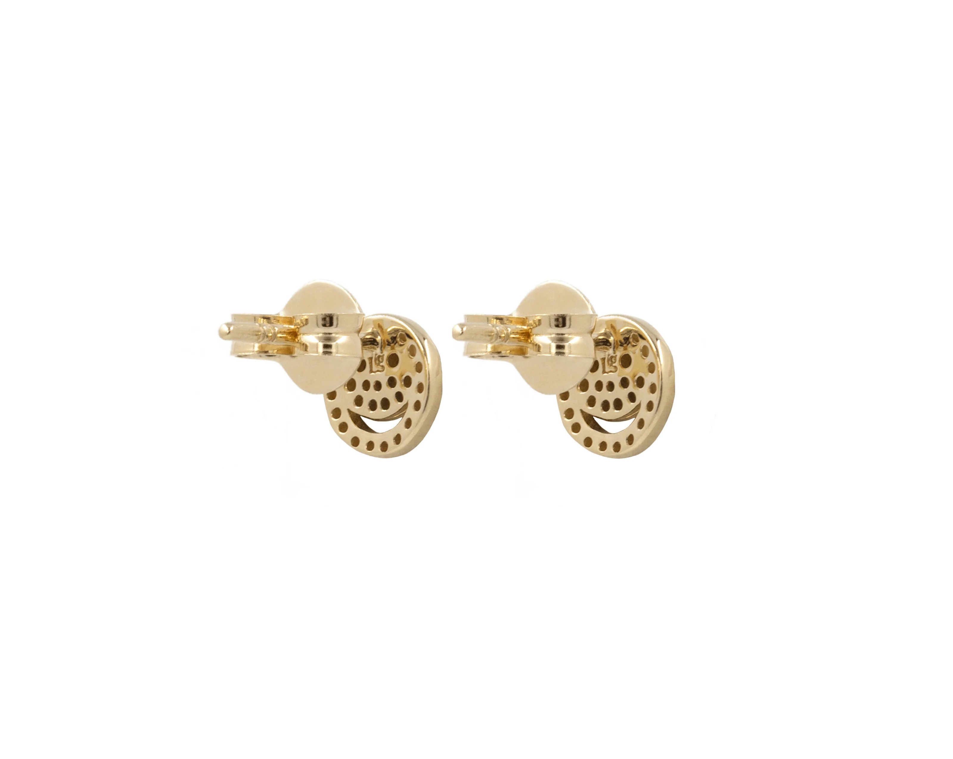 THE PAVÉ HAPPY FACE STUDS - Image 2