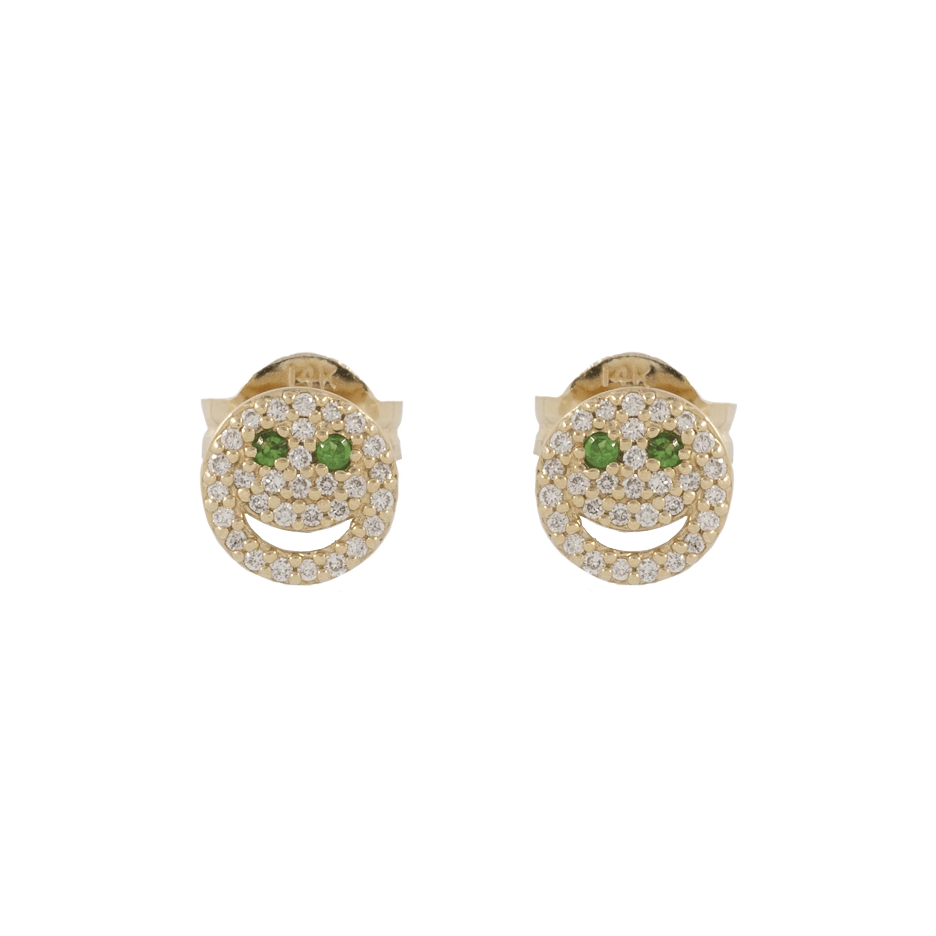 THE PAVÉ HAPPY FACE STUDS - Image 4