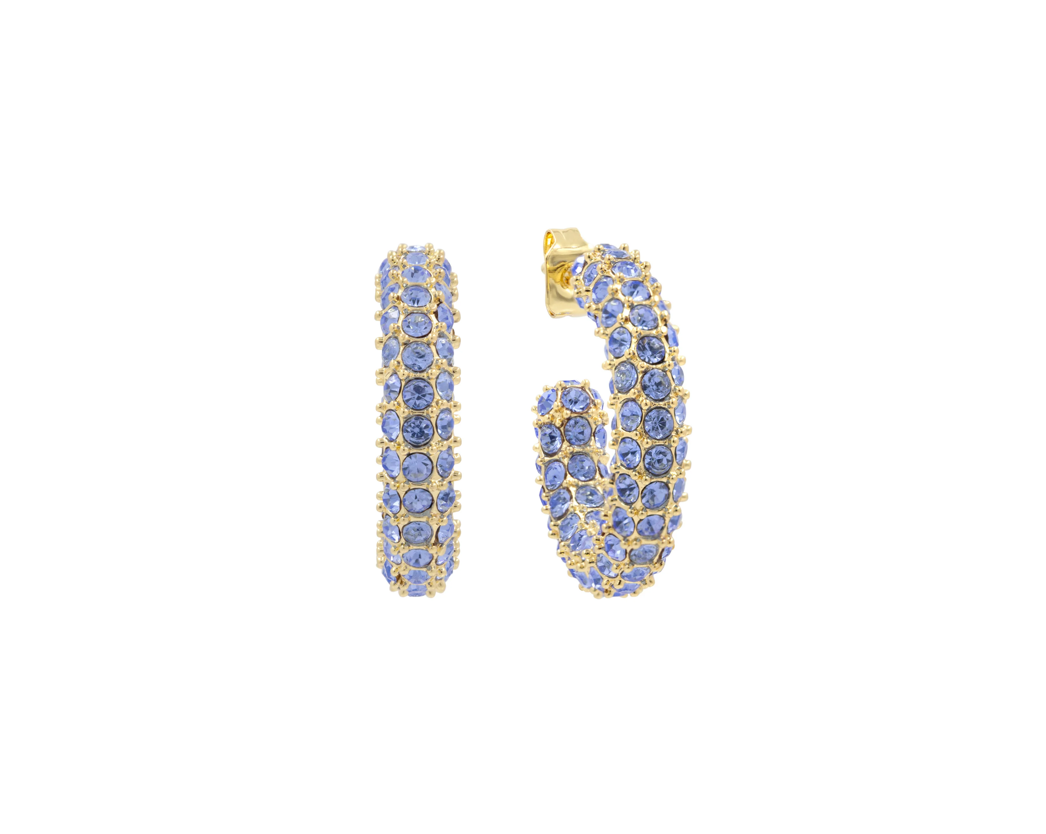 THE BOLD CRYSTAL HOOPS COLOURED CZ - Image 3