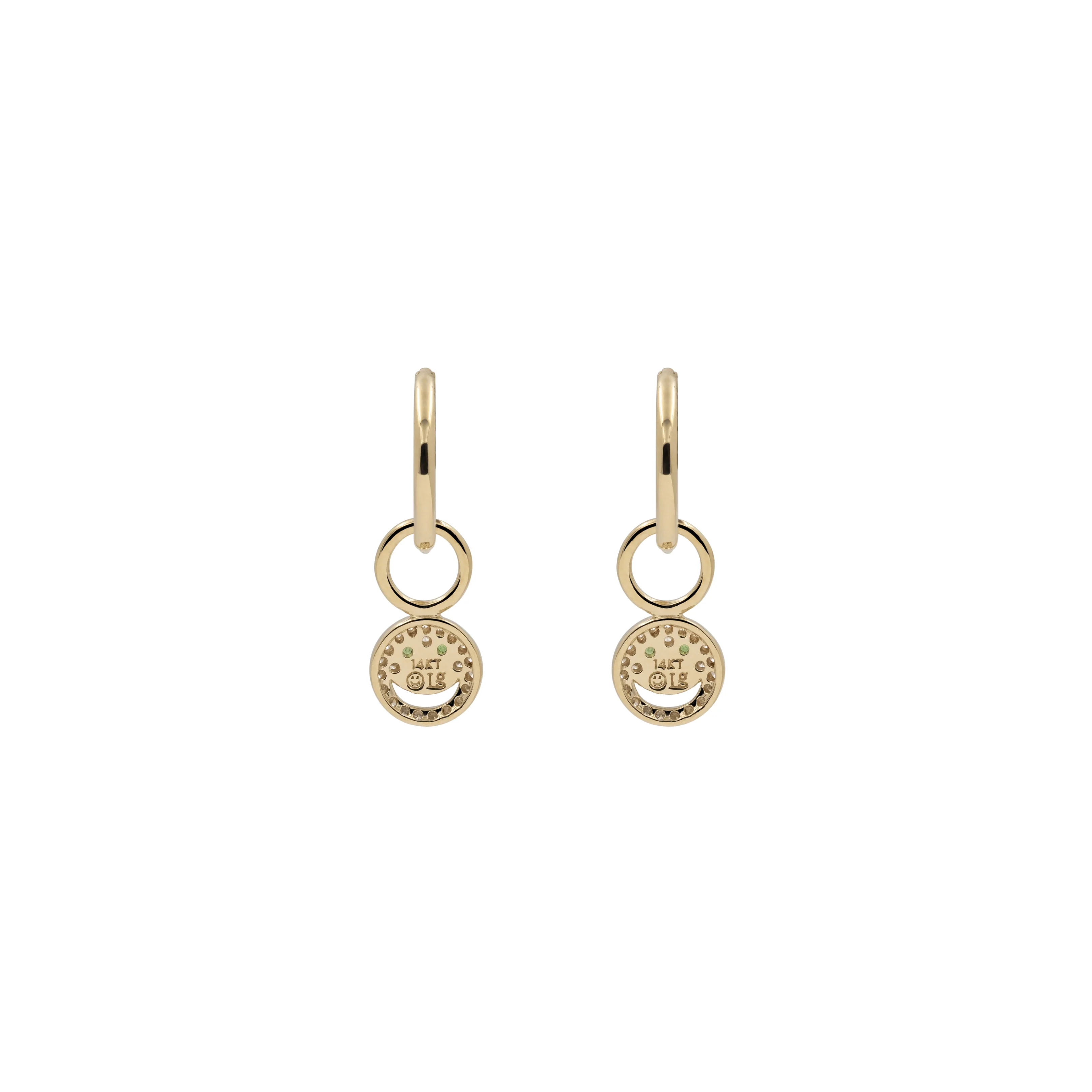THE PAVÉ HAPPY FACE DROP EARRINGS - Image 3