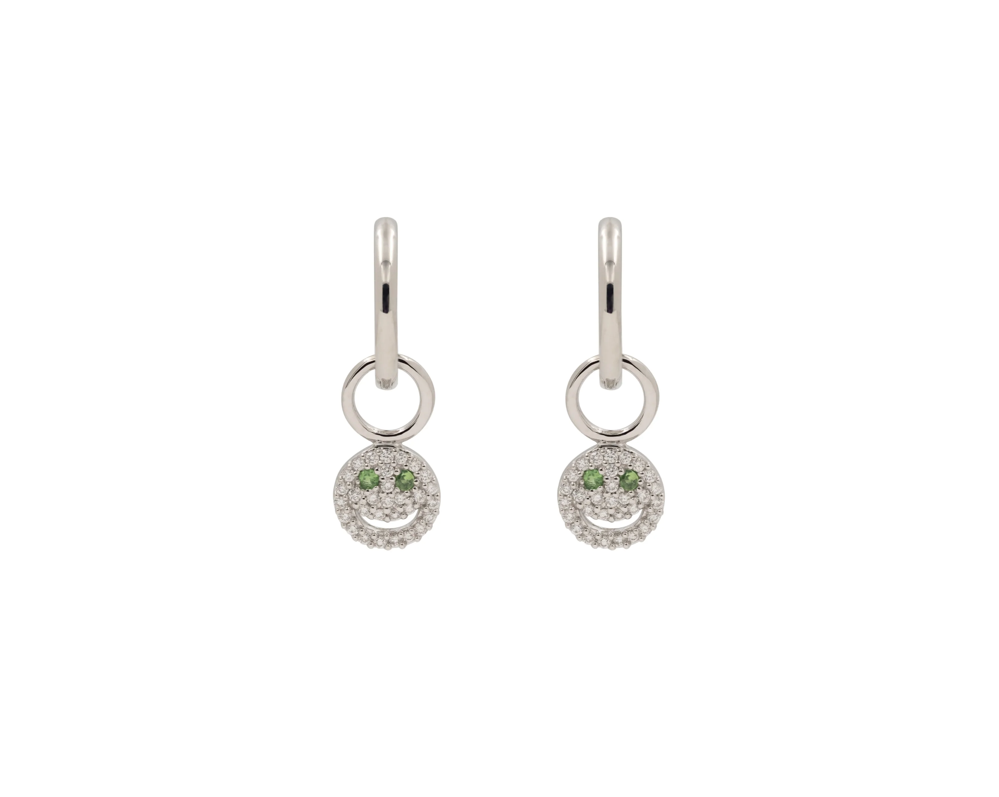 THE PAVÉ HAPPY FACE DROP EARRINGS - Image 5