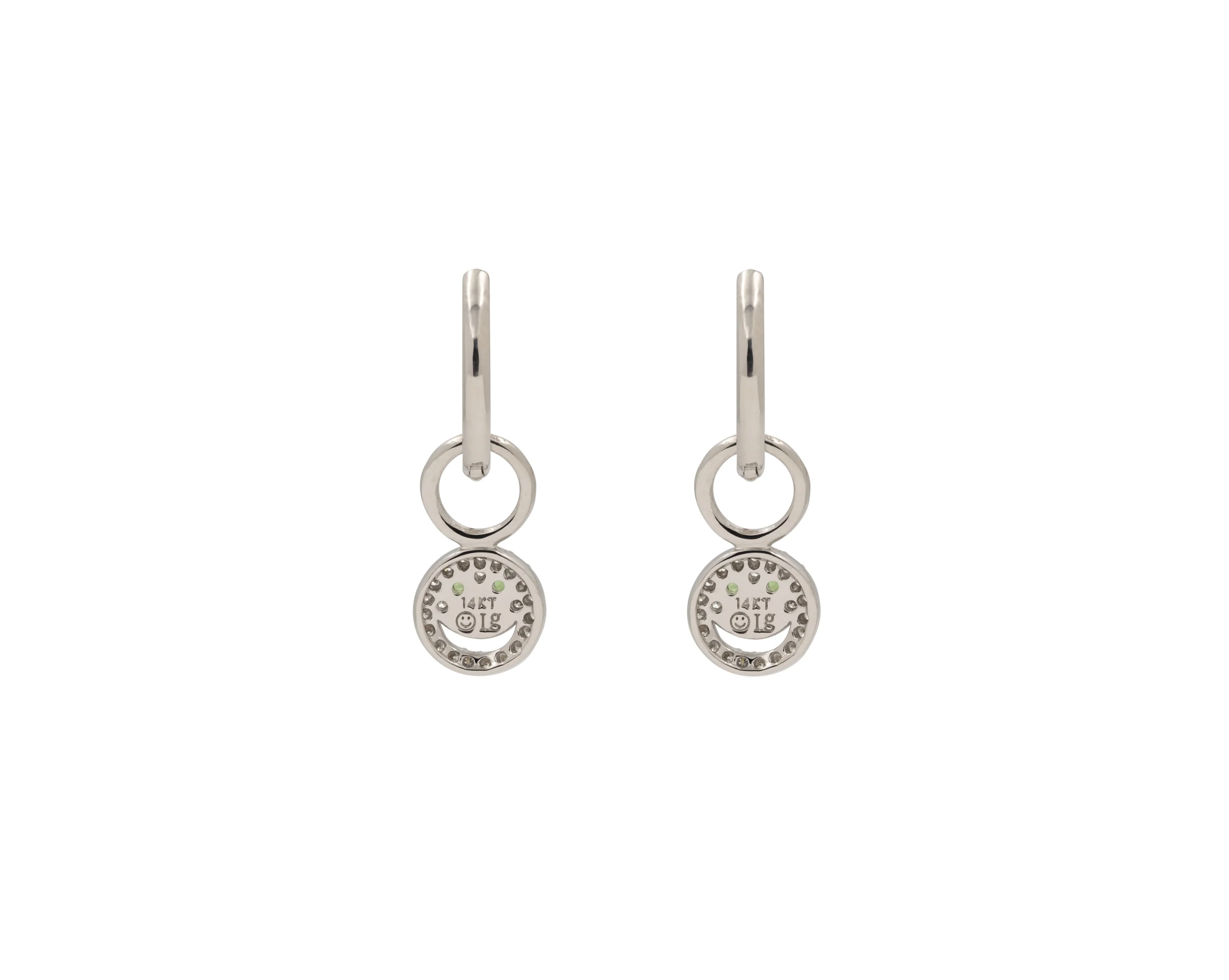 THE PAVÉ HAPPY FACE DROP EARRINGS - Image 7