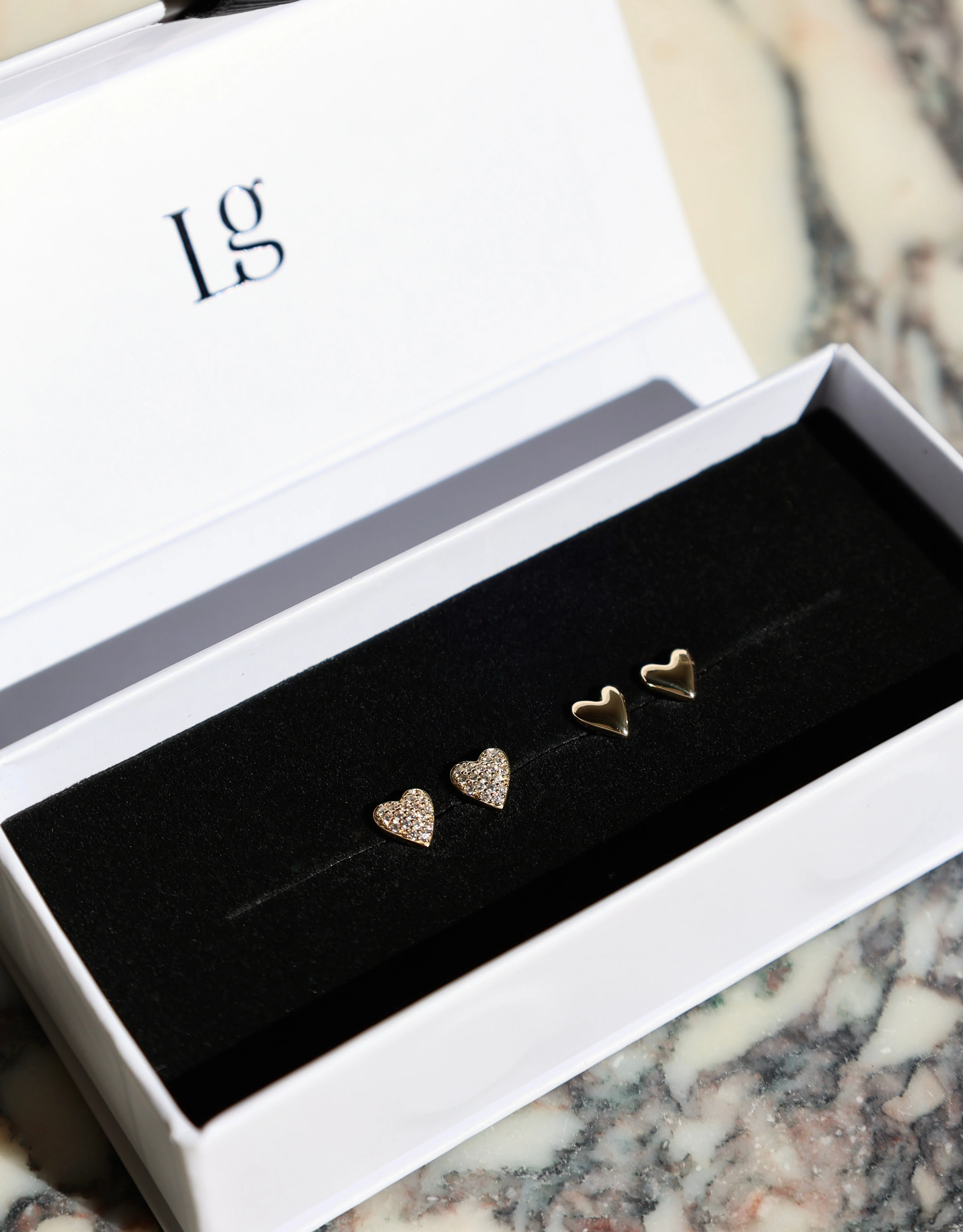 THE PAVÉ PUFFED HEART STUDS - Image 4