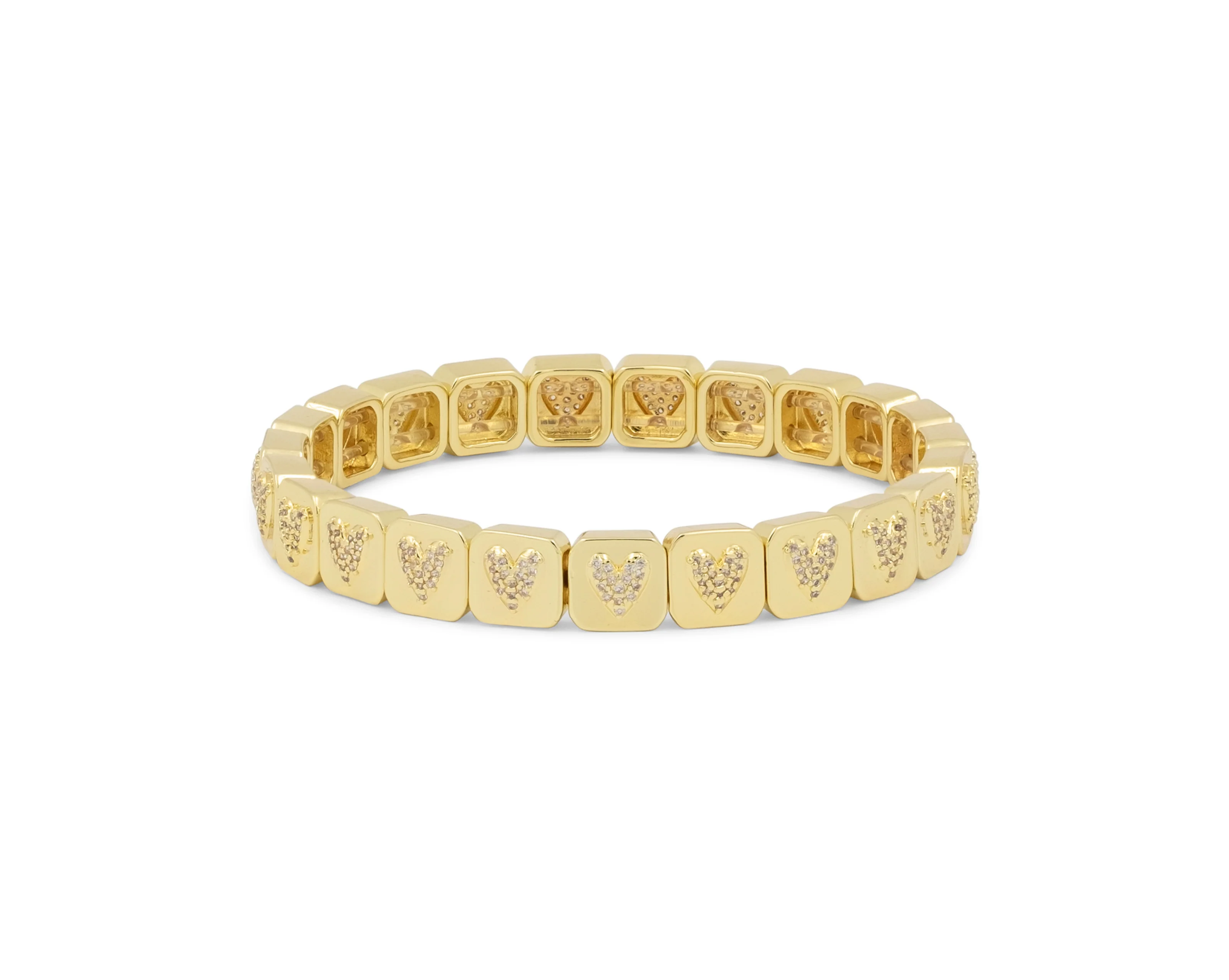 THE PAVÉ PUFFED HEART BRACELET - Image 4