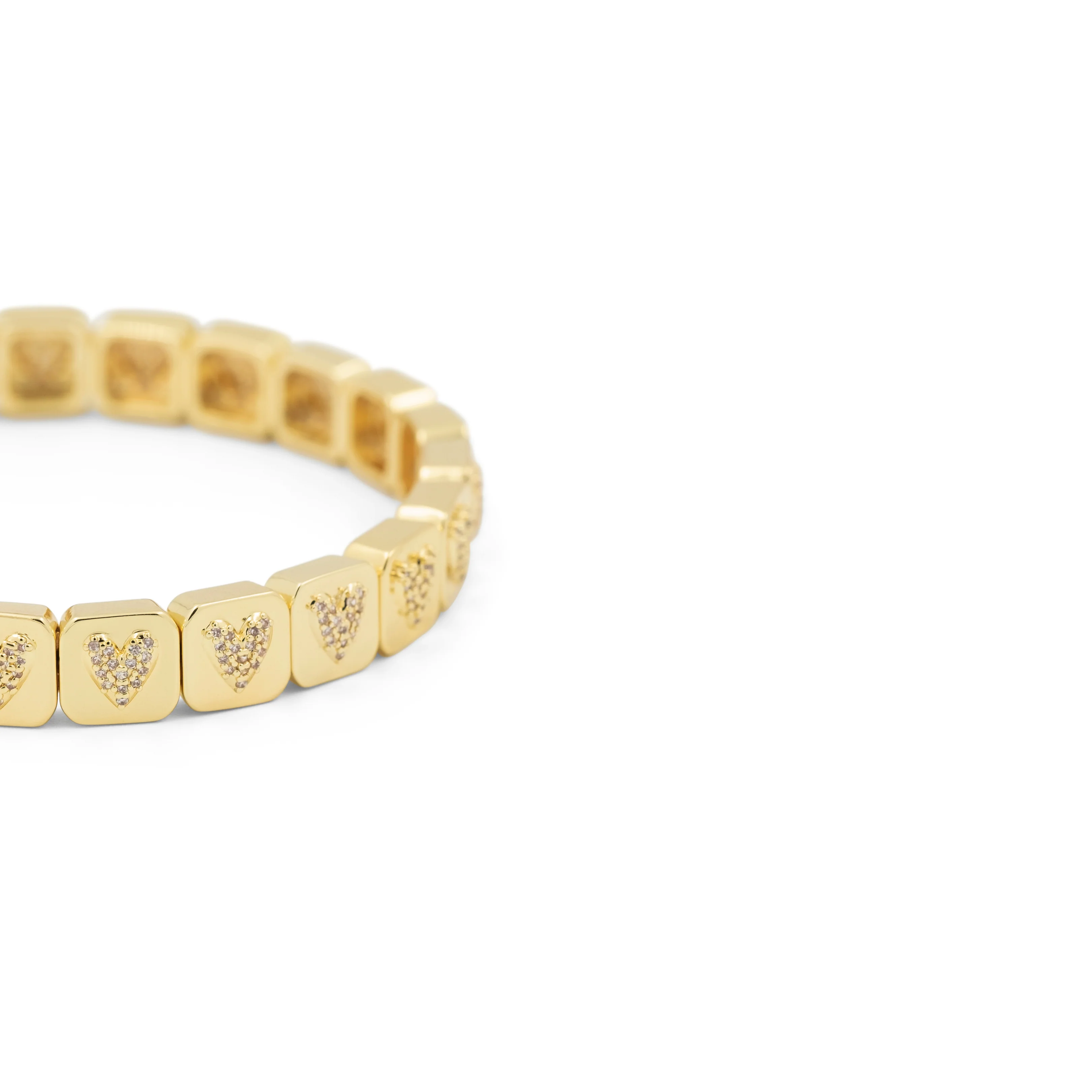 THE PAVÉ PUFFED HEART BRACELET - Image 5