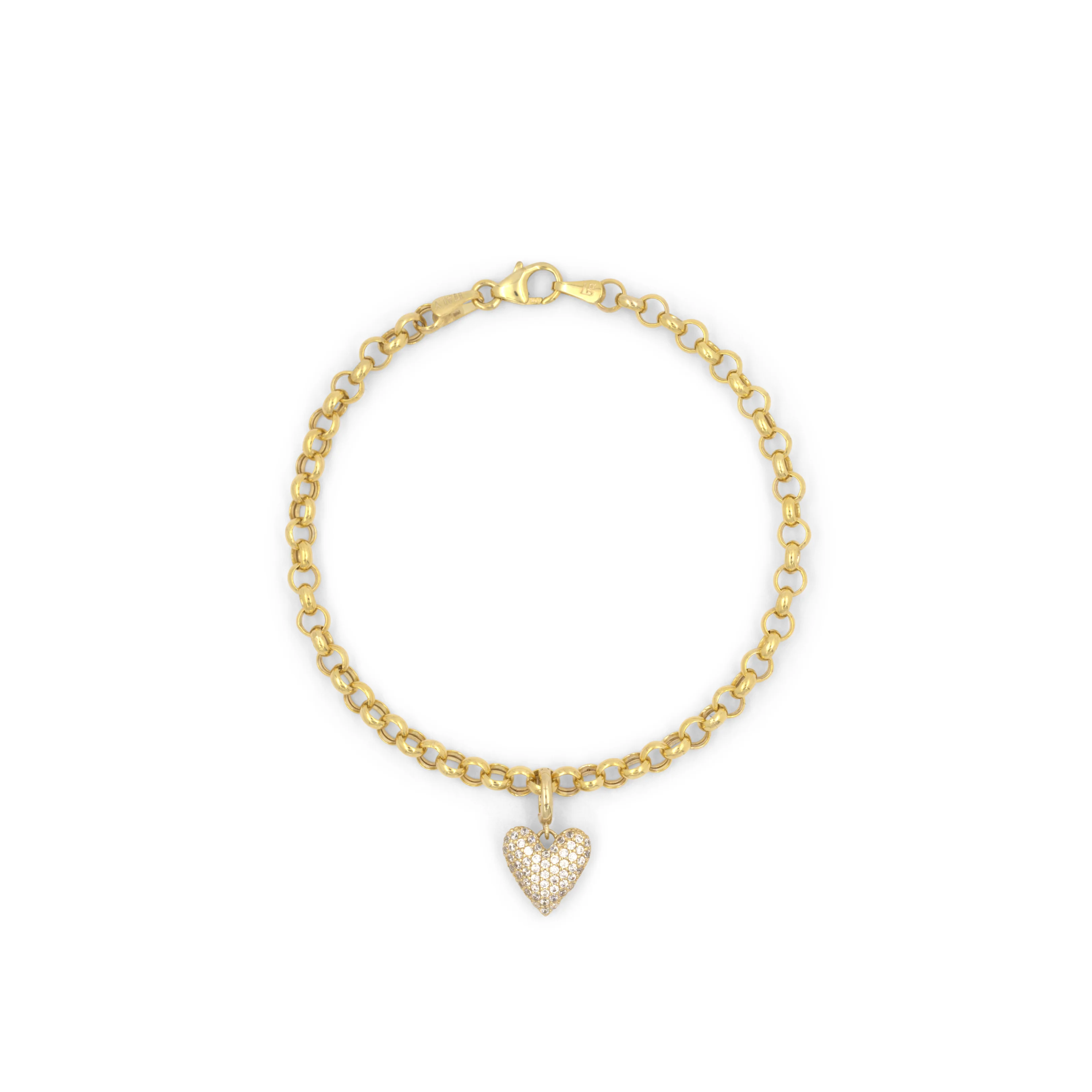 THE PAVÉ PUFFED HEART CHARM - Image 4